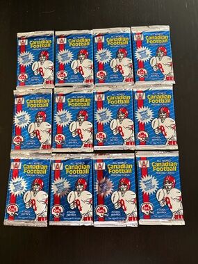 ❤️ NOW $9 ❤️ 12 PACKS CFL 1991 AW All World Canadian Football Cards